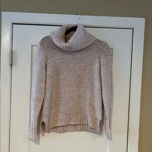LOFT Soft Pink Cowl Neck Sweater